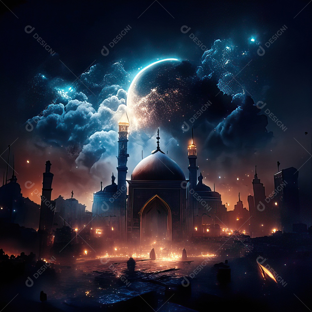 Retrato de mesquita destruída