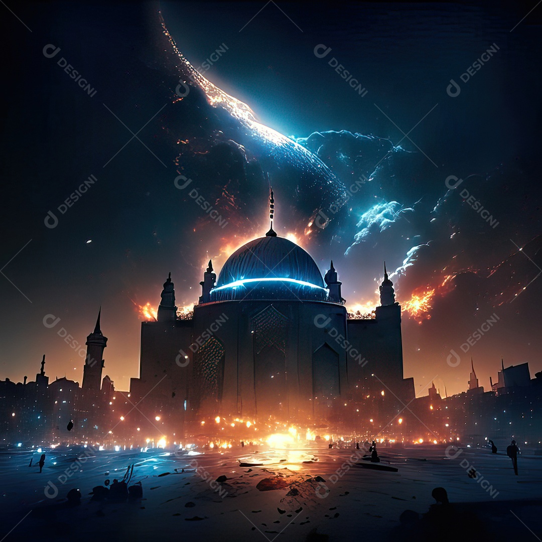 Retrato de mesquita destruída