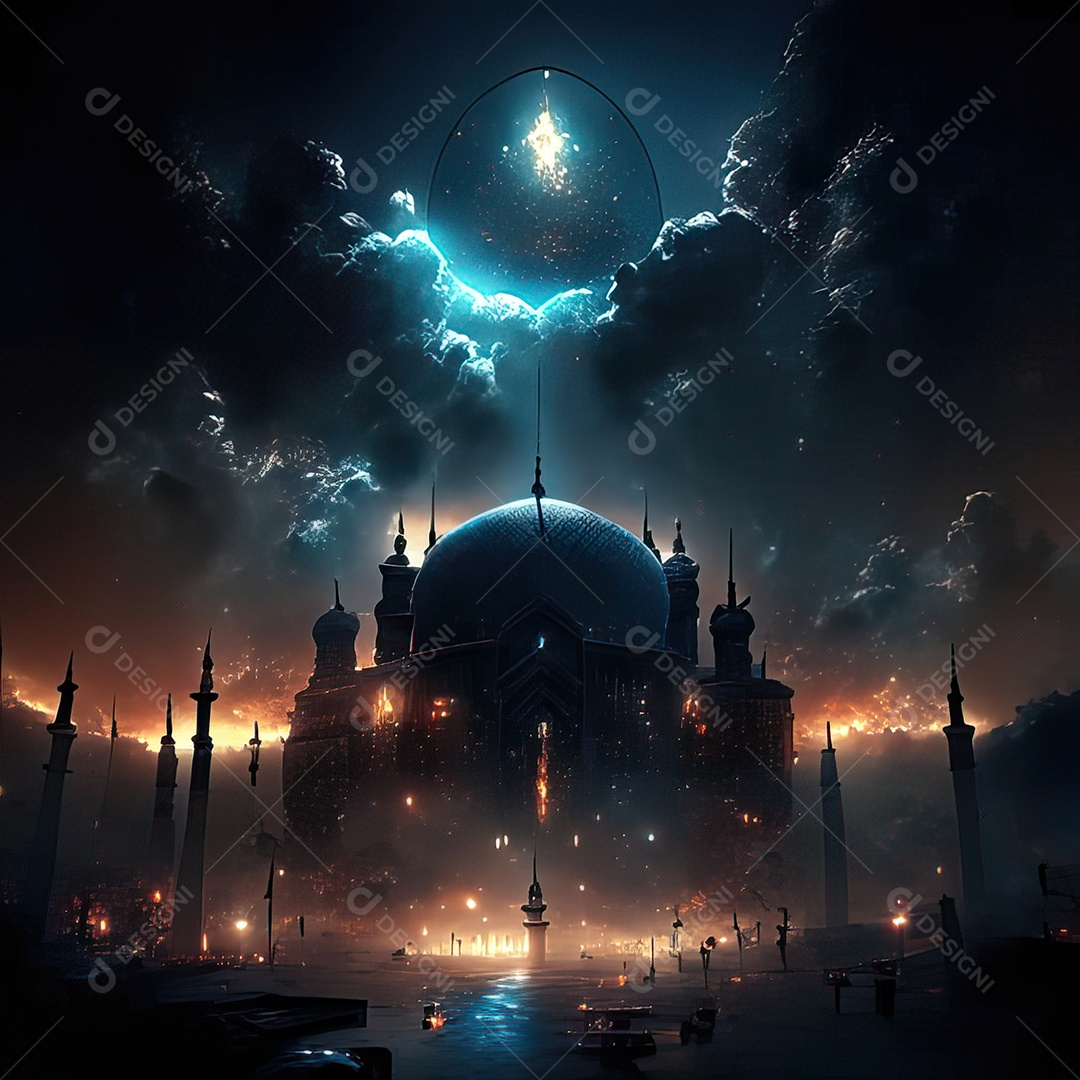 Asteroide atigindo cidade