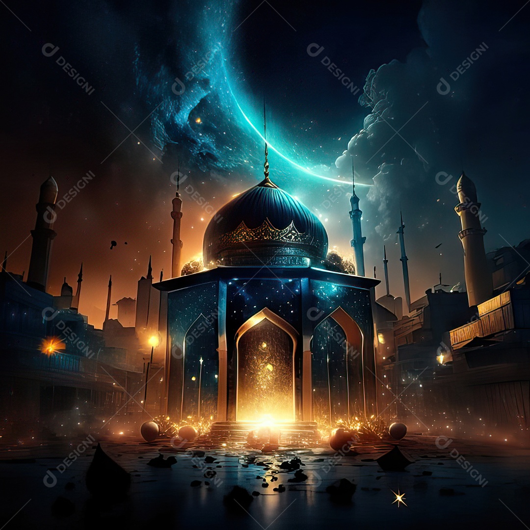 Asteroide atigindo cidade