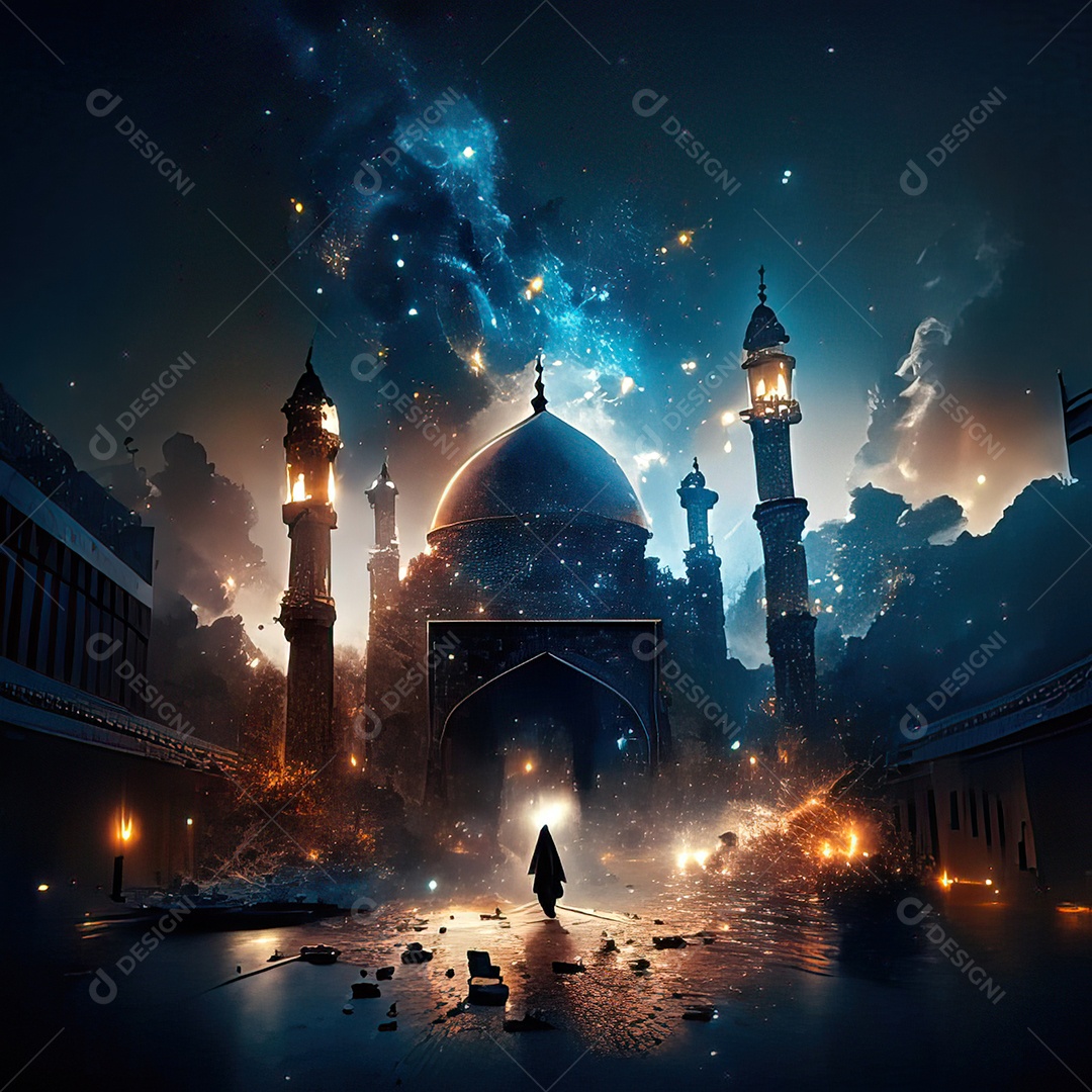 Retrato de mesquita destruída