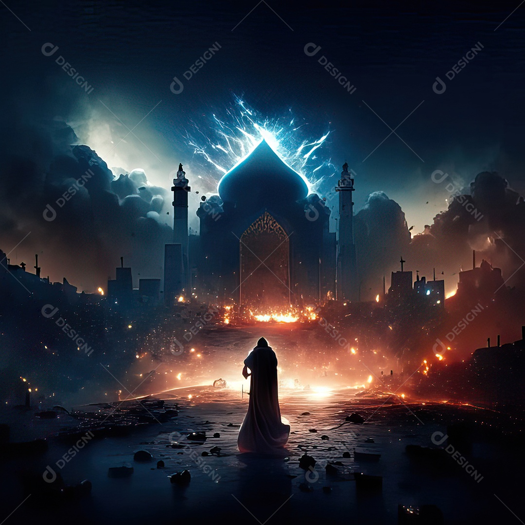 Retrato de mesquita destruída