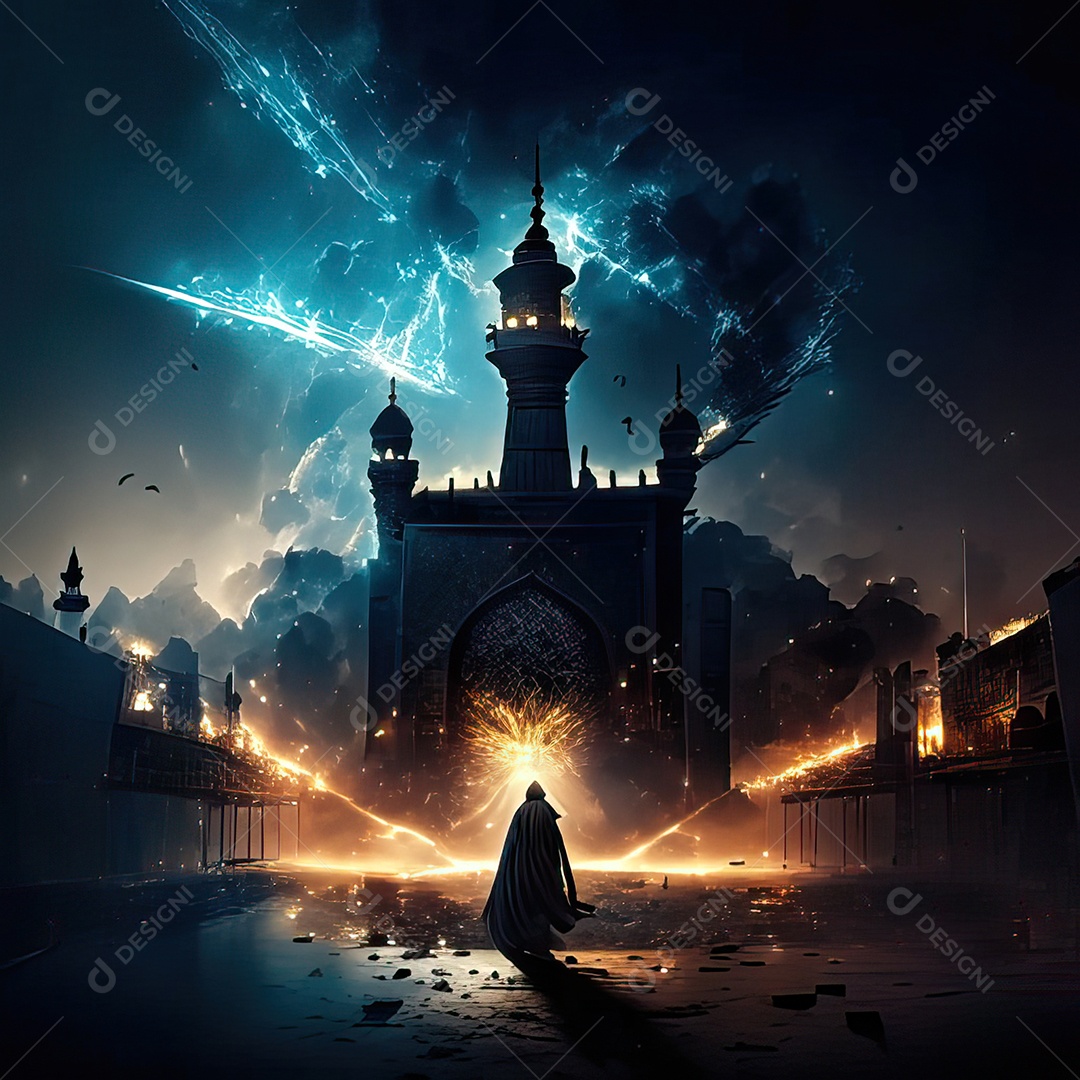 Retrato de mesquita destruída