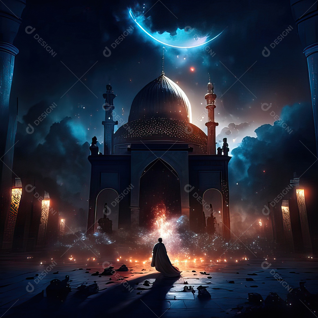 Retrato de mesquita destruída