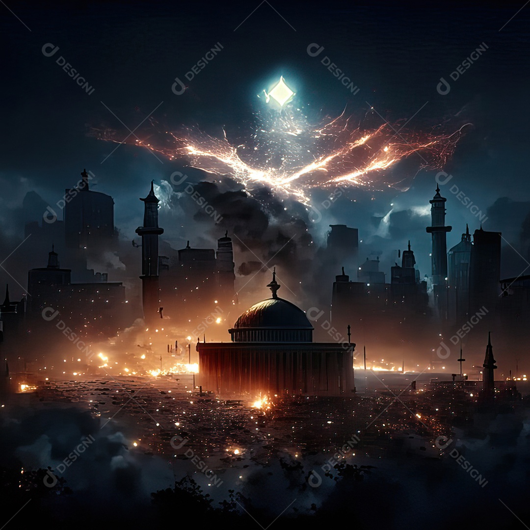 Retrato de mesquita destruída