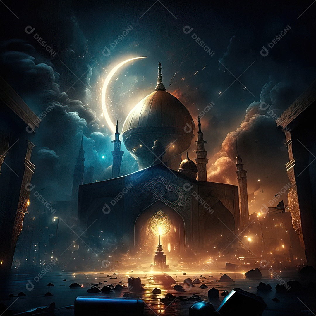 Asteroide atigindo cidade