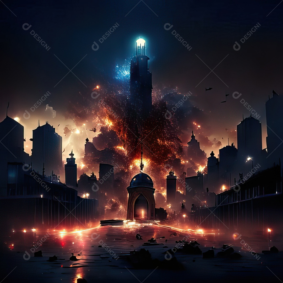 Retrato de mesquita destruída