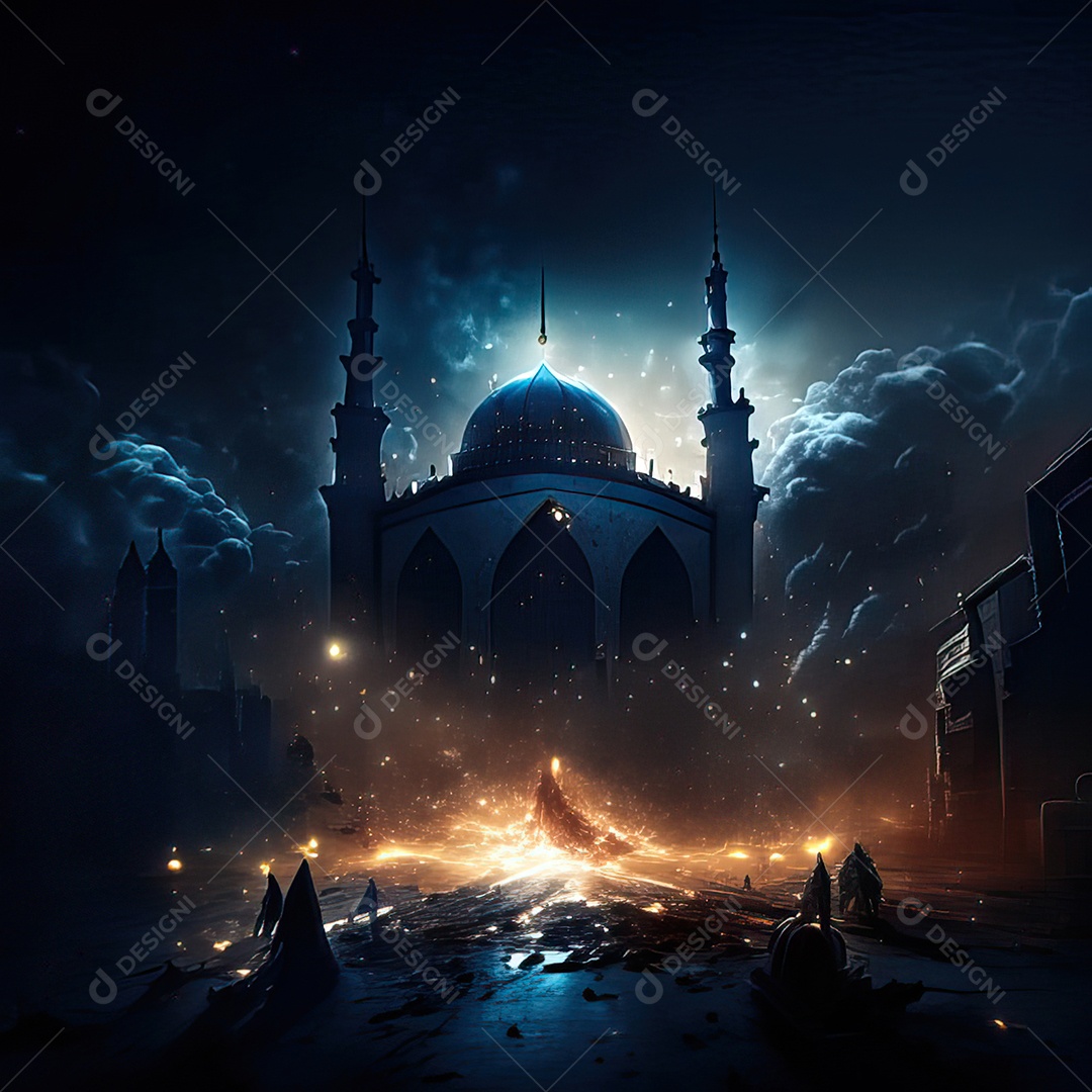 Retrato de mesquita destruída