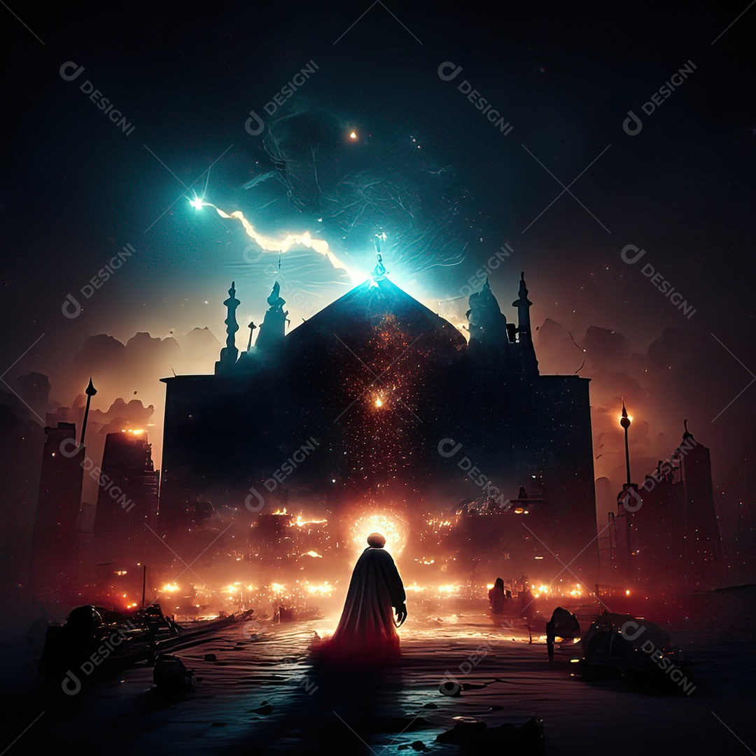 Retrato de mesquita destruída