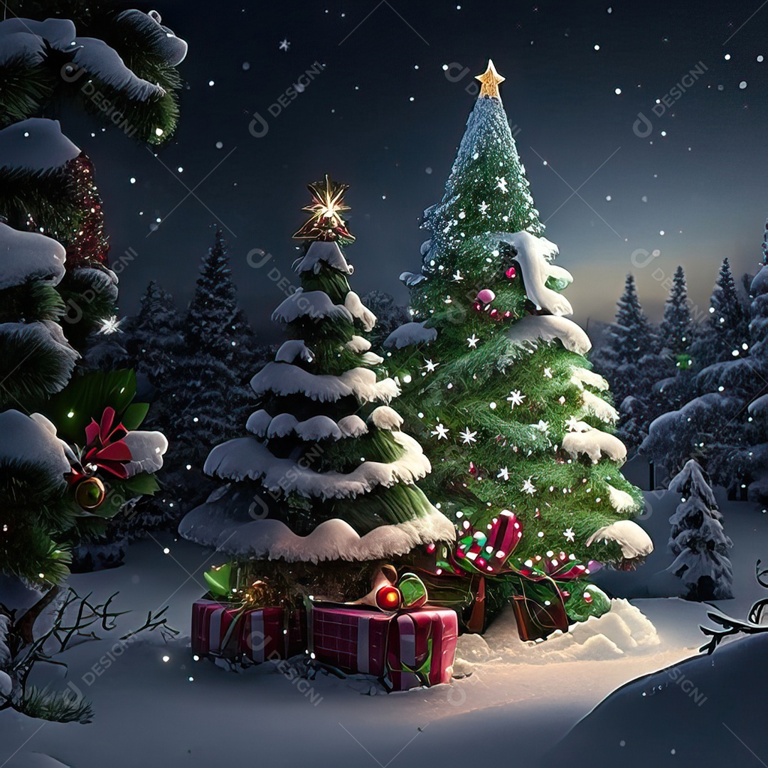 Casa decorada com enfeites de natal