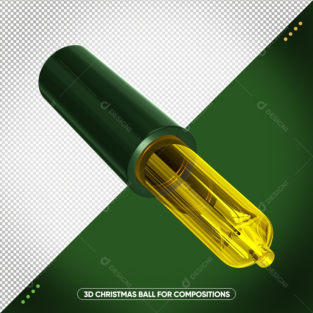 Led Pisca Pisca Elemento 3D de Natal para Composição PSD