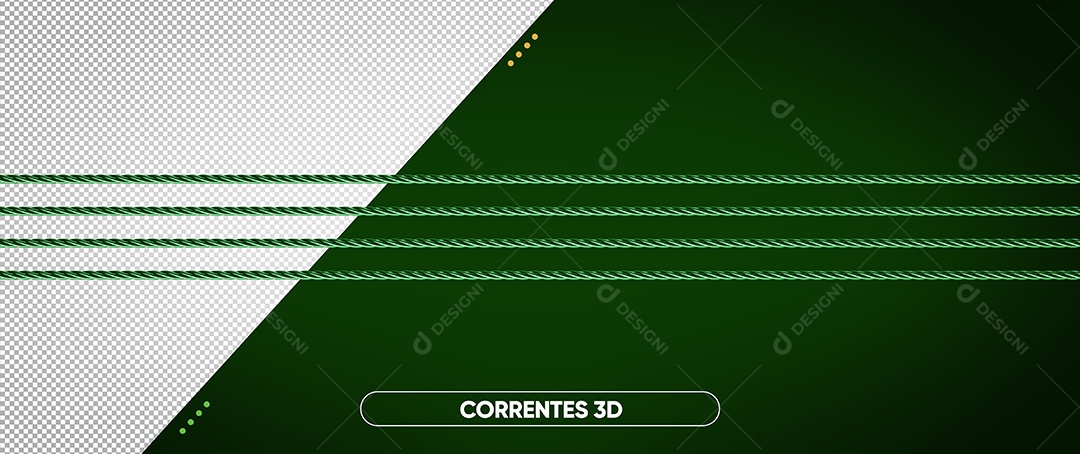 Correntes de Decoração de Natal Elemento 3D para Composição PSD