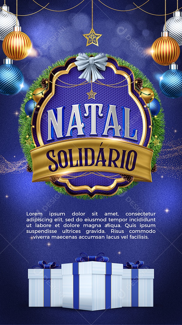 Story Natal Solidário Mensagem Social Media PSD Editável