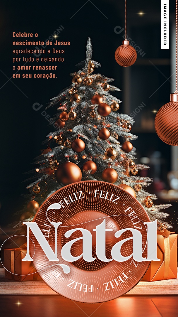 Story Feliz Natal Celebre o Nascimento de Jesus Agradecemos a Deus por Tudo Social Media PSD Editável