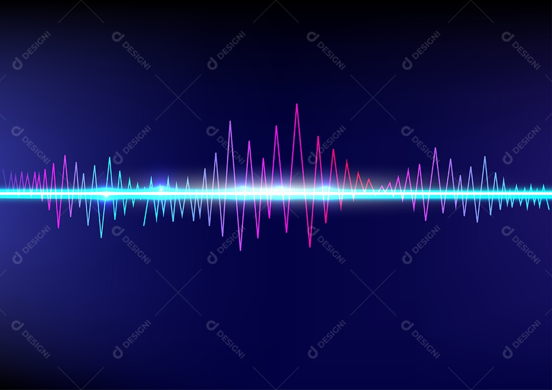 Onda Sonora Ilustração Vetor EPS