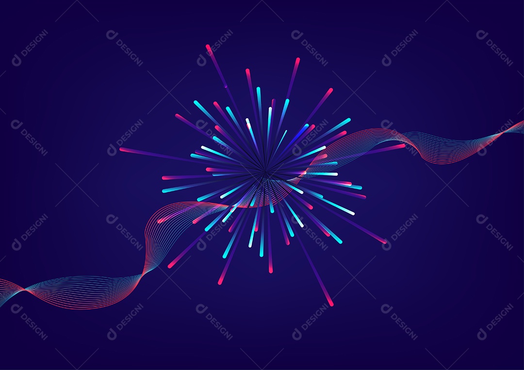 Fogos de Artificio de Natal Ilustração Vetor EPS