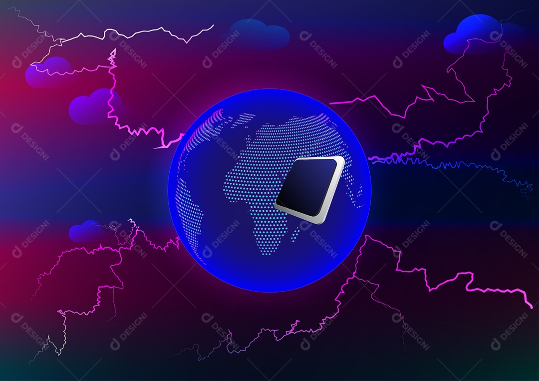 Eletricidade Faísca Energia Ilustração Vetor EPS