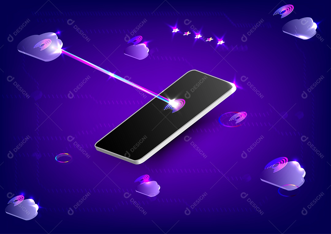 Rede Celular Internet Online Wifi Ilustração Vetor EPS