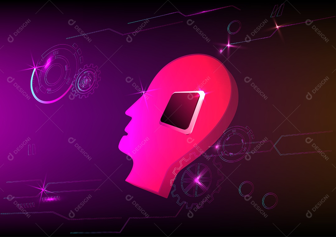 Robô Microchip Artificial Tecnologia de Engenharia Vetor EPS