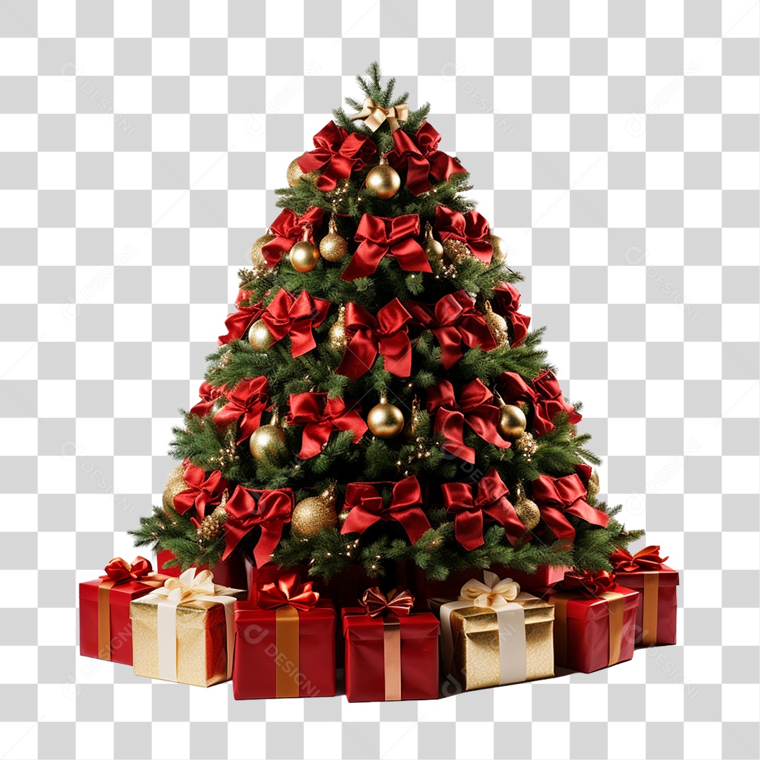 Árvore de Natal Final de Ano PNG Transparente