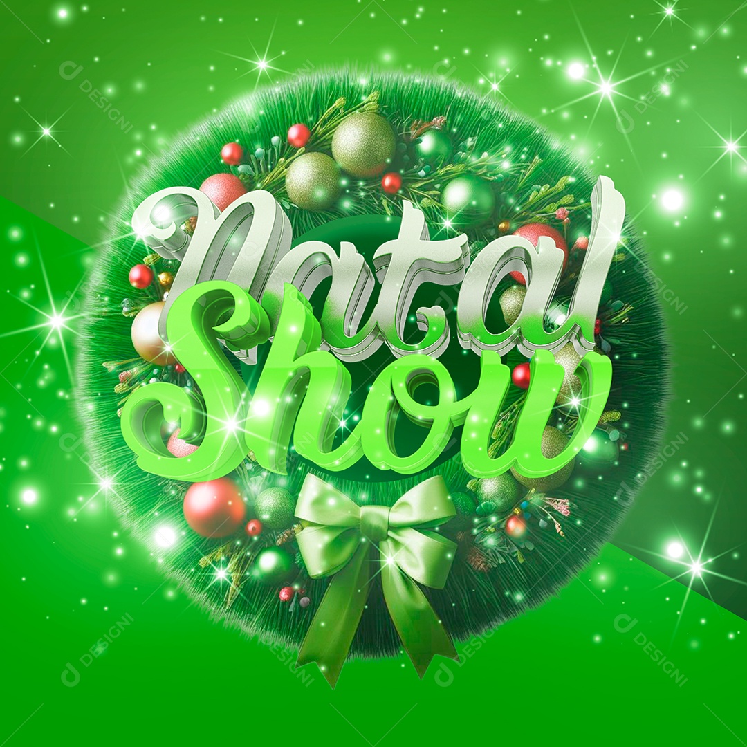 Selo 3D Natal Show Para Composição PSD