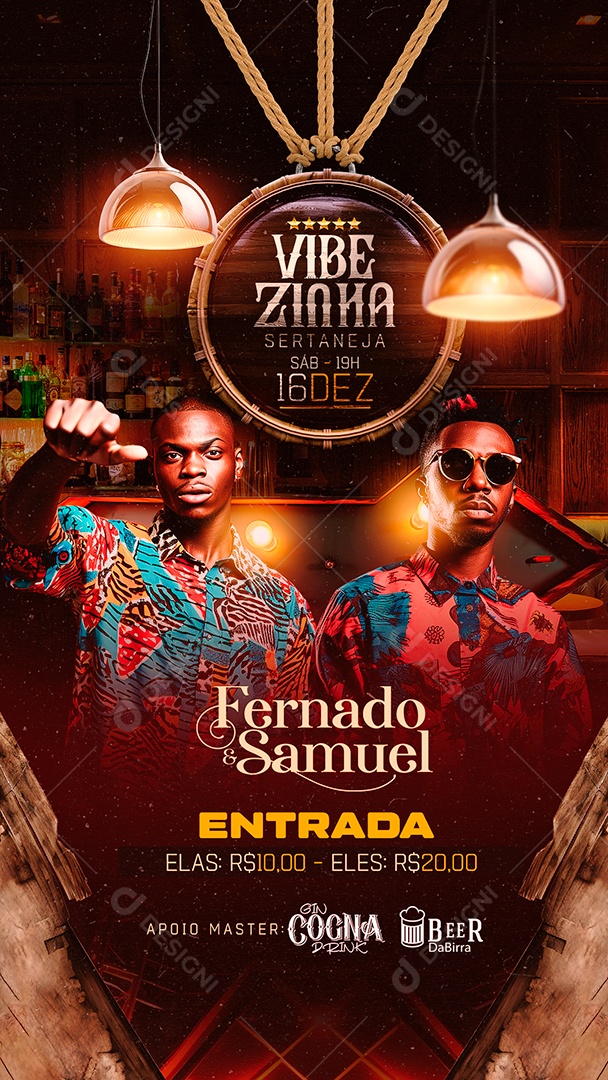 Story Flyer Vibezinha Sertaneja Fernado & Samuel Social Media PSD Editável