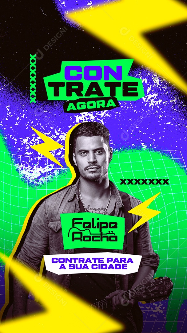Story Flyer Contrate Agora Felipe Rocha Social Media PSD Editável