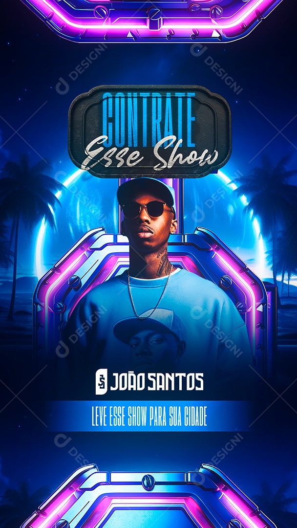 Story Flyer Contrate Esse Show João Santos Social Media PSD Editável