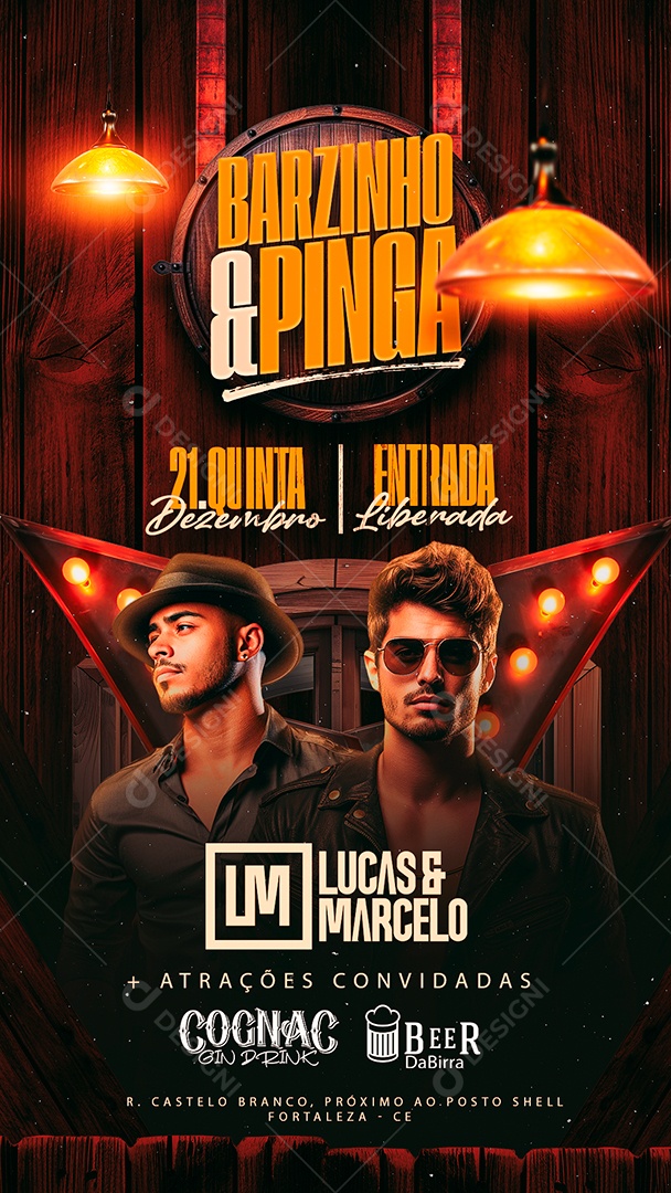 Story Flyer Barzinho & Pinga Lucas & Marcelo Social Media PSD Editável