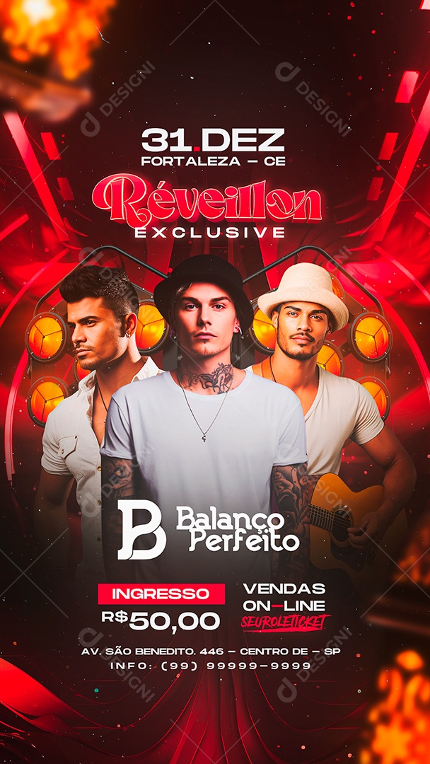 Story Flyer Réveillon Exclusive Balanço Perfeito Social Media PSD Editável