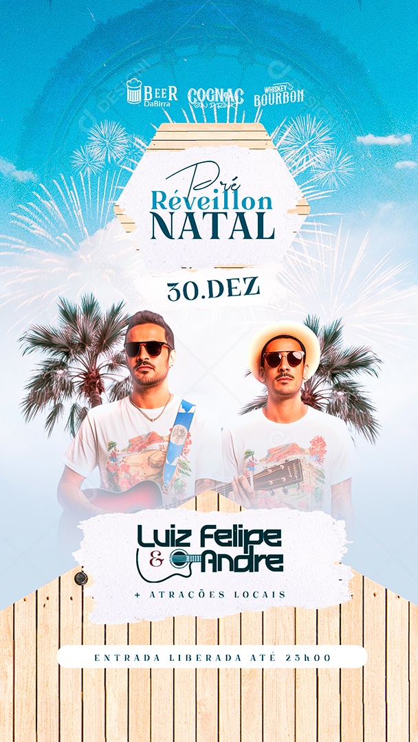 Story Flyer Pré Réveillon Luiz Felipe & Andre Social Media PSD Editável