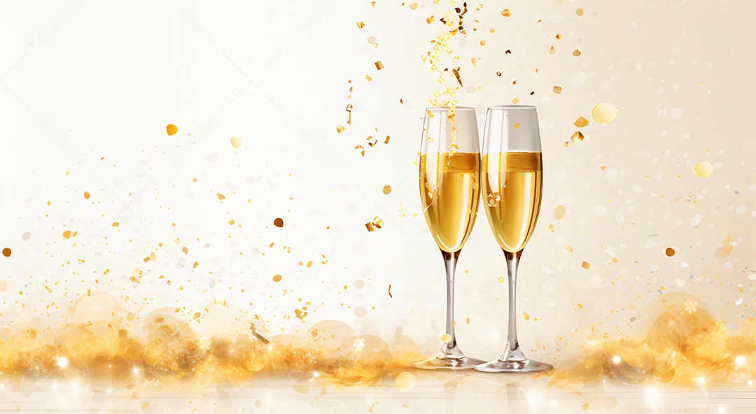 Taças sobre fundo isolado