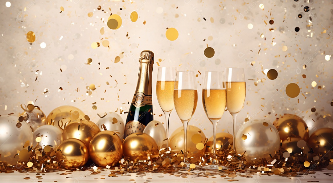 Taças sobre fundo isolado