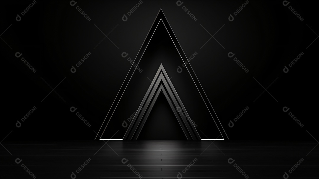 Cenário com formas douradas