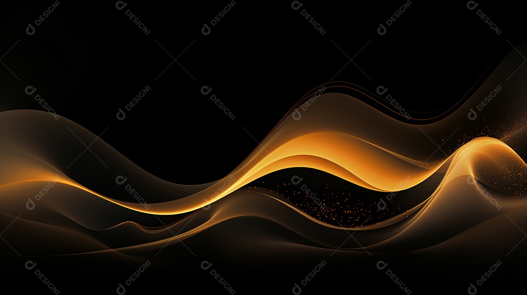 Cenário com formas douradas