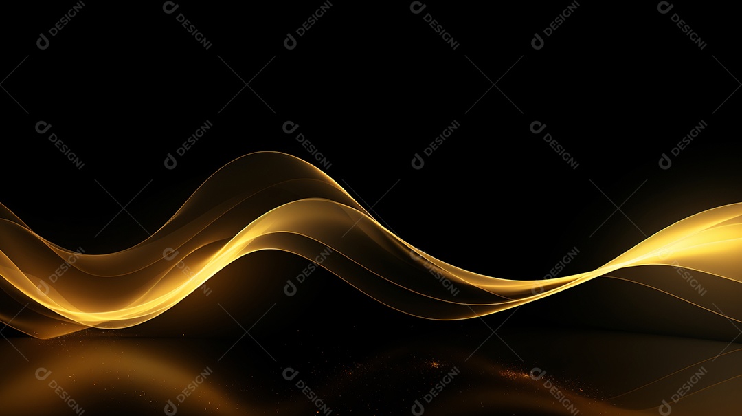 Cenário com formas douradas