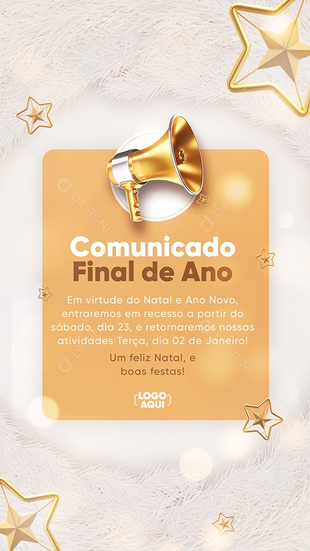 Social Media Story Comunicado De Fim De Ano