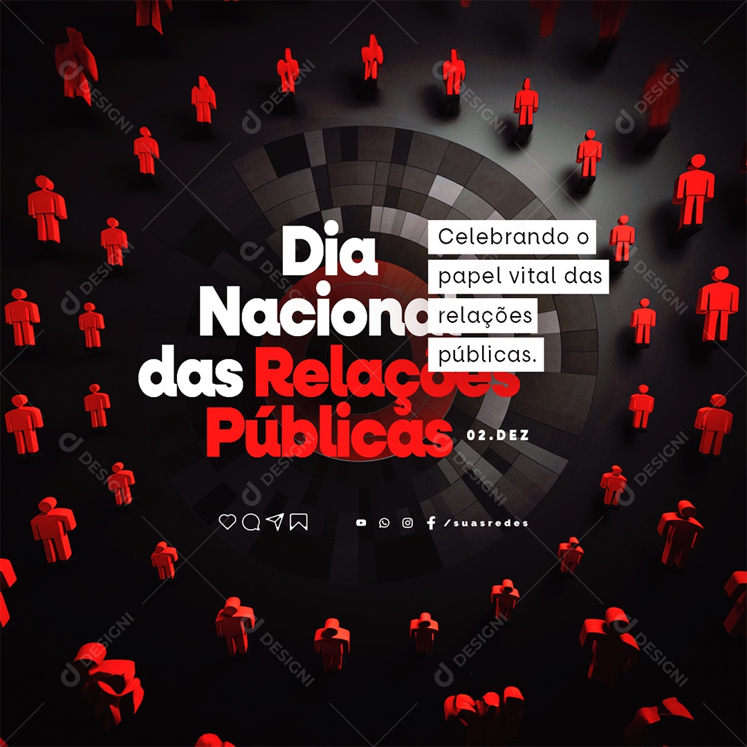 Dia Nacional das Relações Públicas Celebrando o Papel Vital das Relações Públicas Social Media PSD Editável