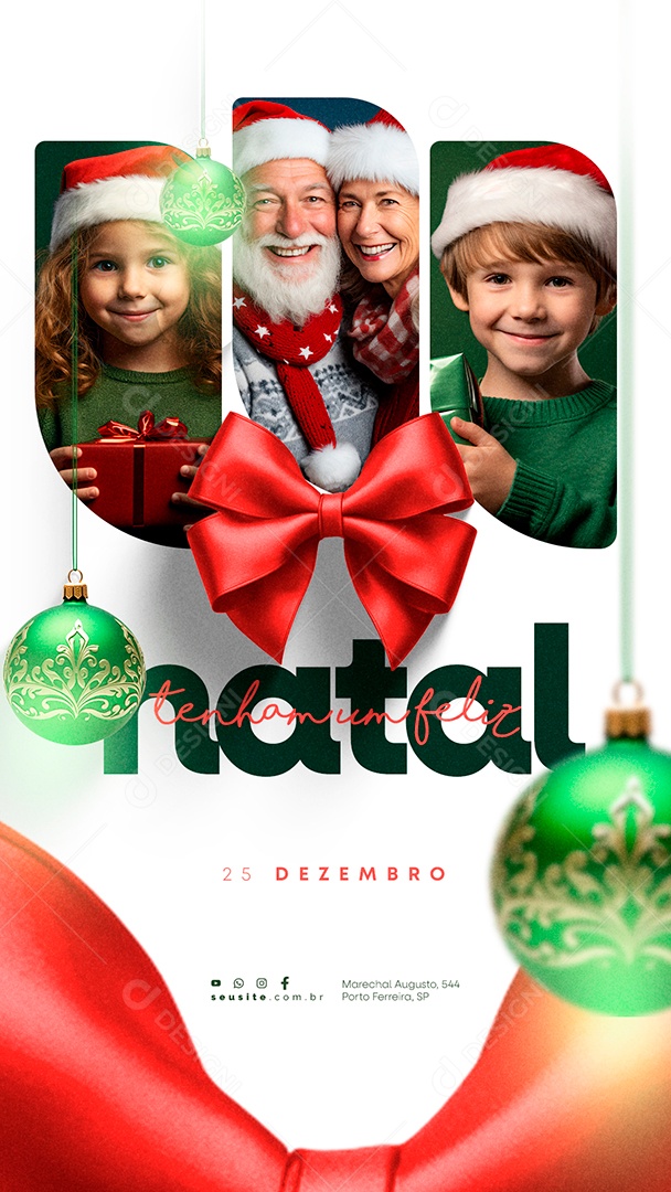 Story Tenha Um Feliz Natal 25 de Dezembro Social Media PSD Editável