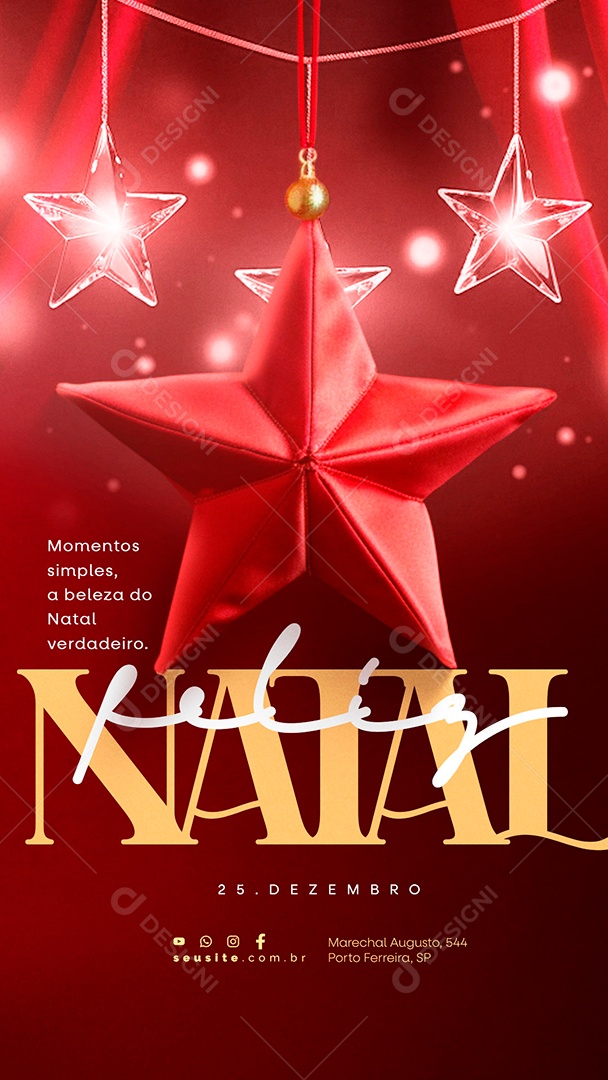 Story Feliz Natal Momentos Simples a Beleza do Natal Verdadeiro Social Media PSD Editável