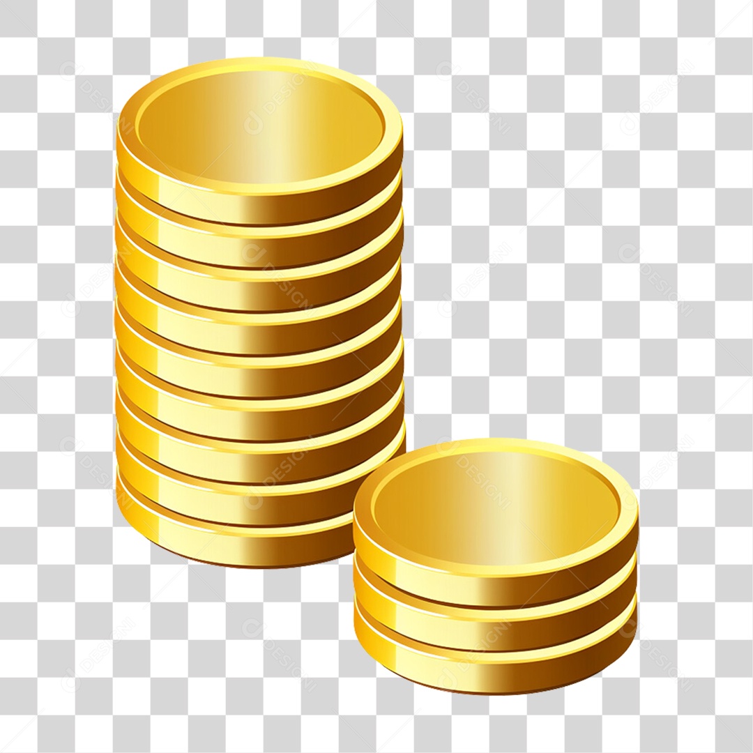 Pilha de Moedas Dinheiro PNG Transparente