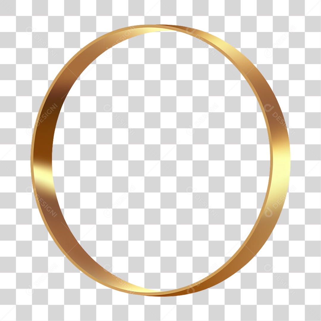 Anel Dourado PNG Transparente