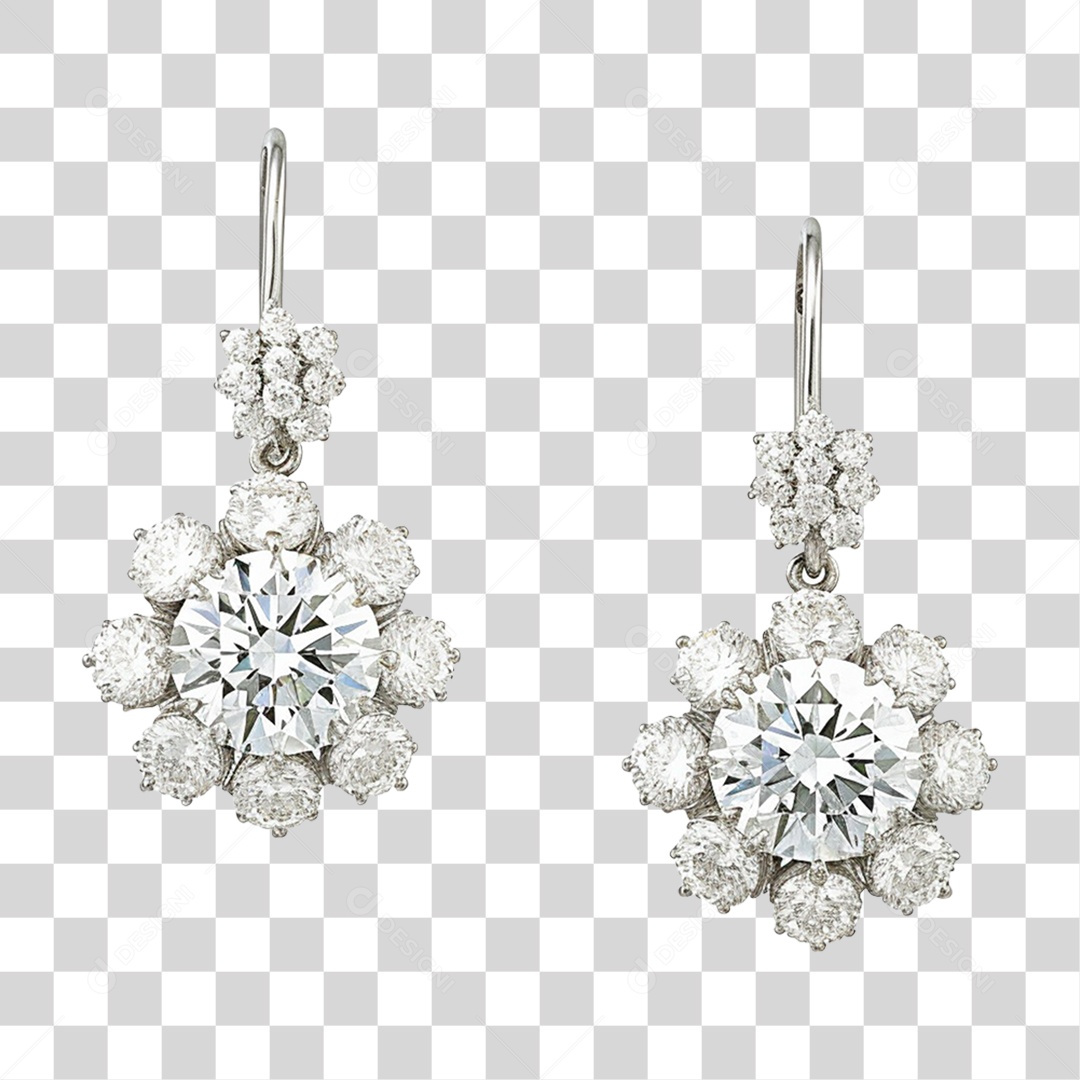 Brincos Joias Diamantes Brilhantes PNG Transparente