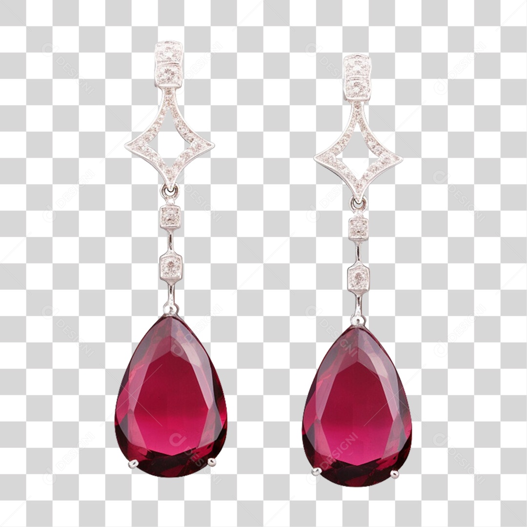 Brincos Joias Diamantes Brilhantes PNG Transparente