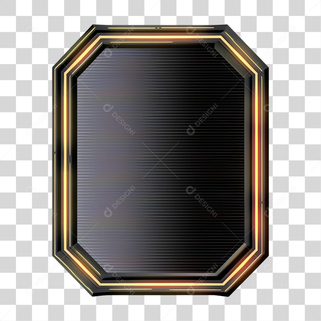 Placa de Metal com Neon e Luzes PNG Transparente