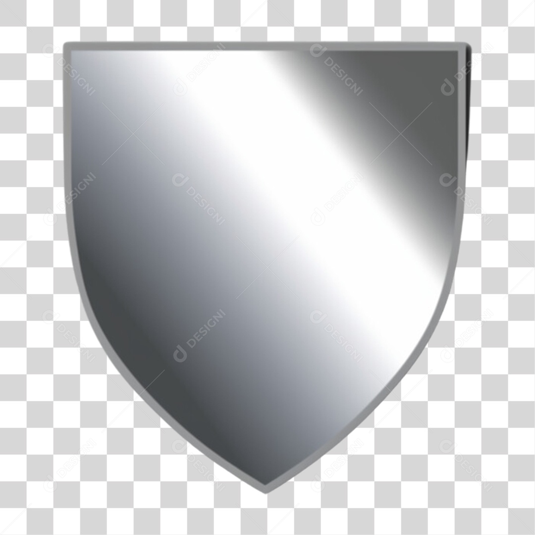 Escudo de Prata PNG Transparente