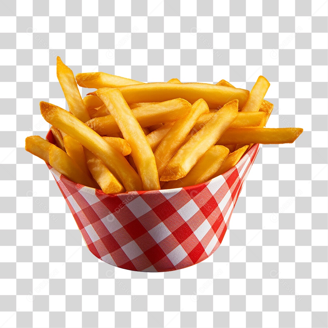 Porção de Batata Frita PNG Transparente