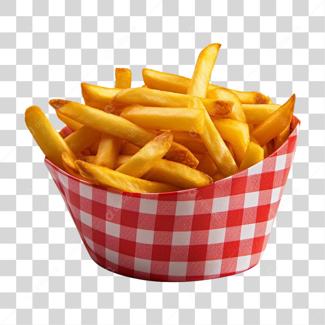 Porção de Batata Frita PNG Transparente