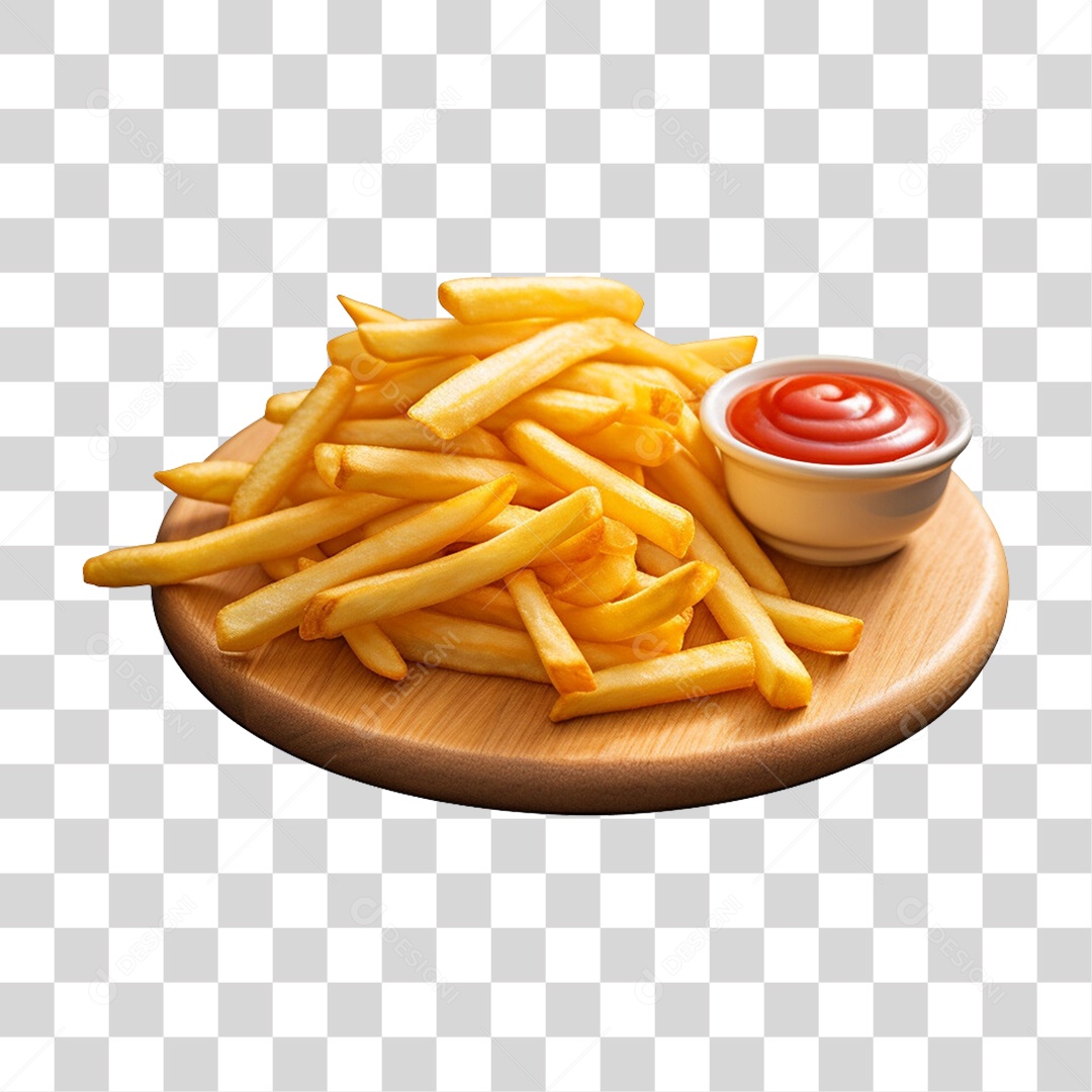 Porção de Batata Frita PNG Transparente