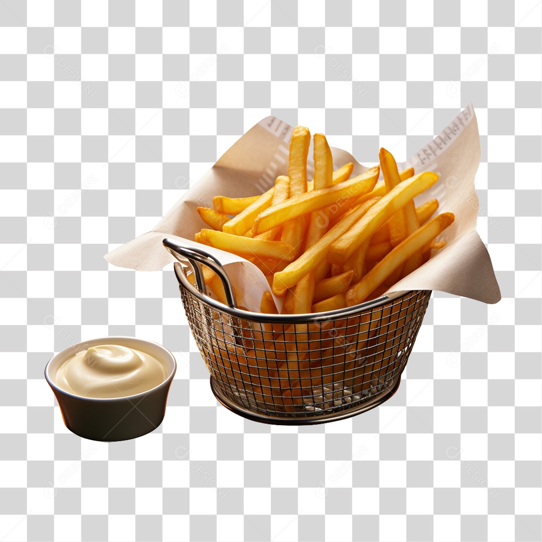 Porção de Batata Frita PNG Transparente